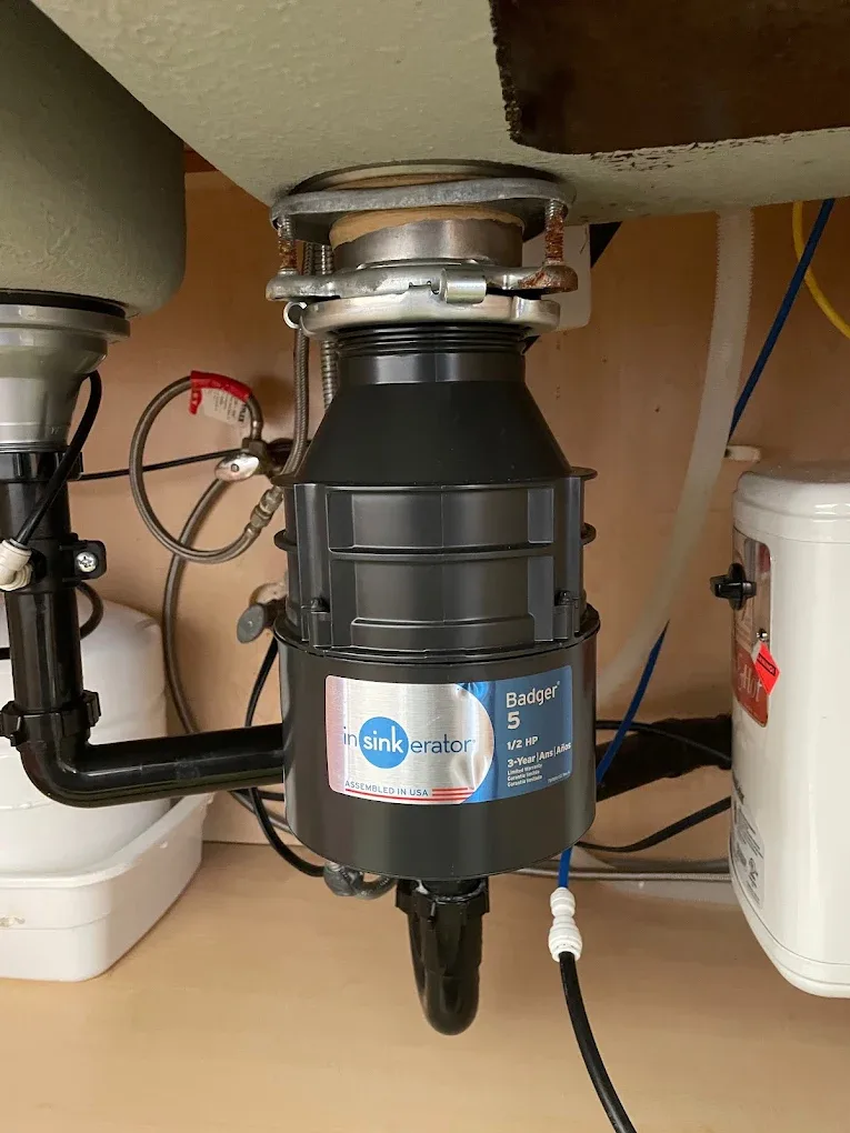 New garbage disposal installation